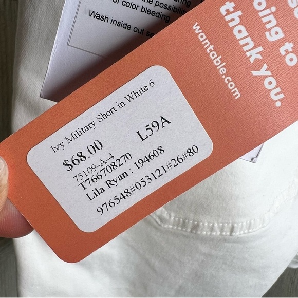 Lila Ryan The Ivy Military Shorts White - Picture 5 of 6